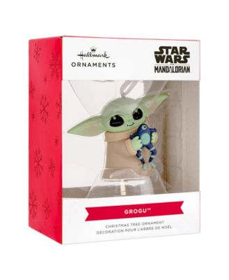 Star Wars: The Mandalorian Grogu with Frog Christmas Tree Ornament