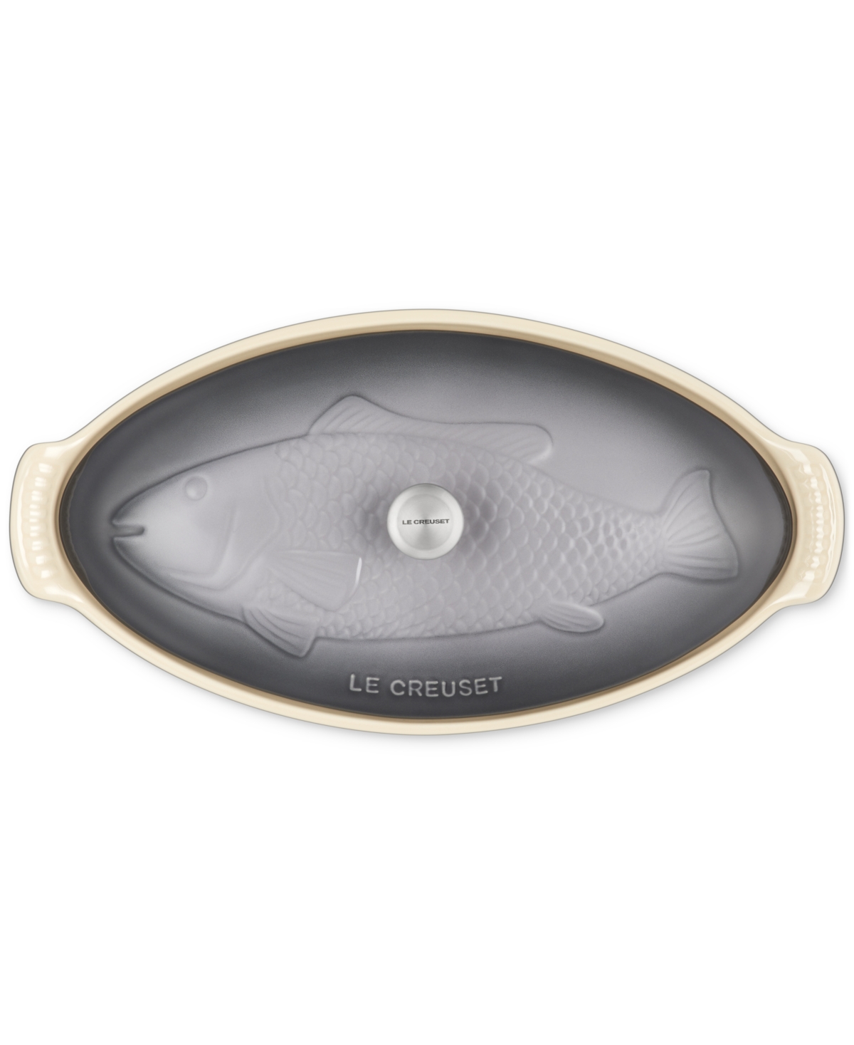 Le Creuset Stoneware Heritage 1.7 Qt. Fish Baker With Cover In Gray