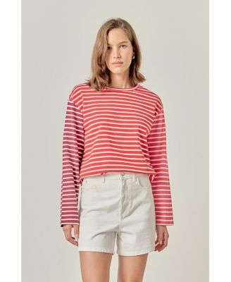 Women's Stripe Color Block Shirt