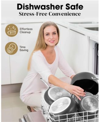 Professional 2x Hard Anodized 11-Piece Ceramic Nonstick Cookware Set