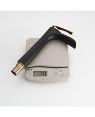 Single Hole Single Handle Bathroom Vessel Sink Faucet With Pop Up Drain Without Overflow in Matte Black Chrome