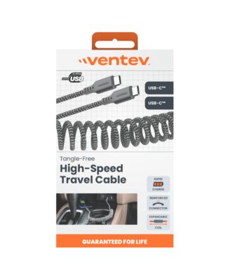 Helix USB C to USB C High Speed Travel 3 Foot Cable-Gray