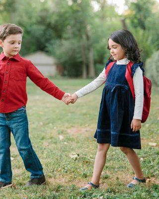 Big Girls Organic Corduroy Flutter Sleeve Jumper Dress