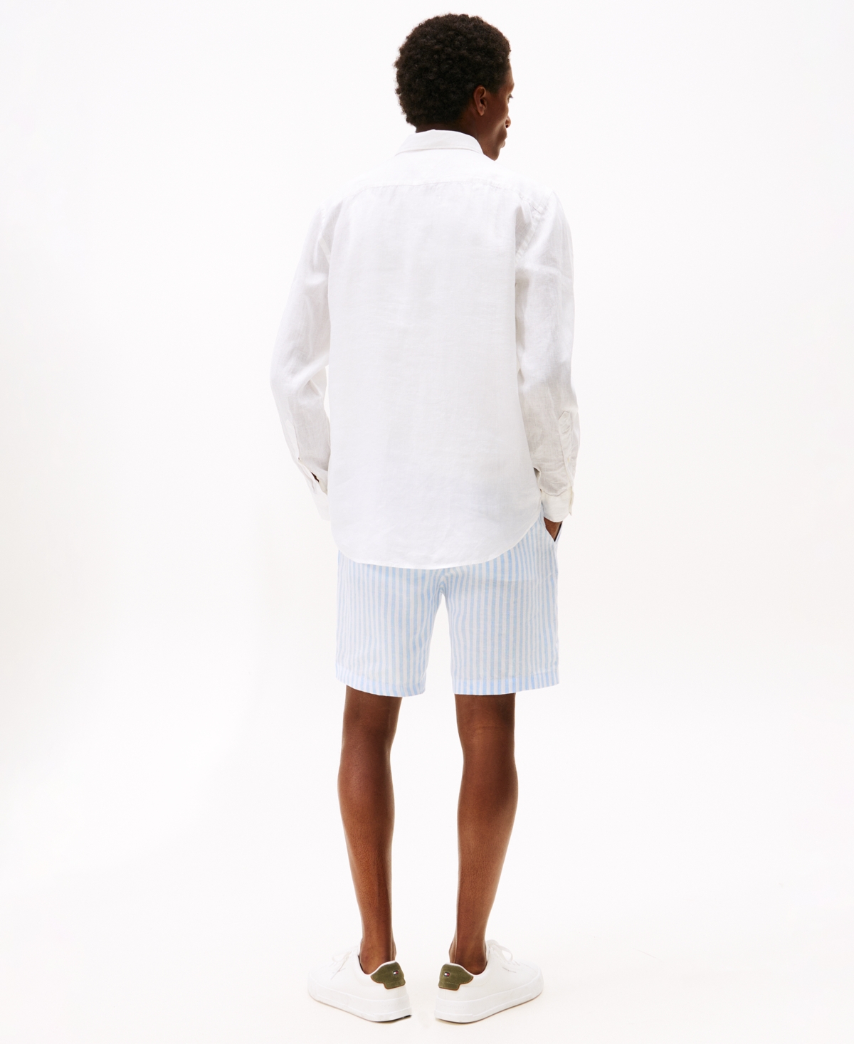 Tommy Hilfiger Men's Pigment-Dyed Linen Button-Down Long Sleeve Shirt