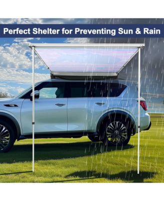 6.5x7.8 Ft Carside Awning Replacement Fabric with Side Wall Roof Rack Overland