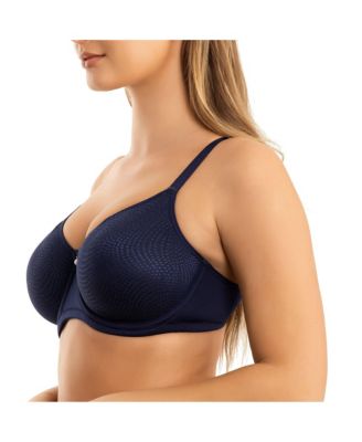 Women's Pearl Non-Padded Seamless Minimizer Bra, Navy, 42H