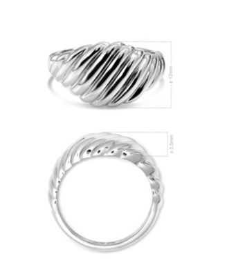 Rope Ring in Sterling Silver, Size