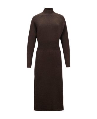 Women's Mock Neck Dolman Sleeve Sweater Dress