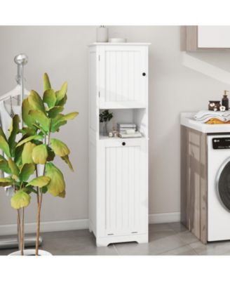 Tilt-Out Laundry Cabinet with One Compartment and Single Door