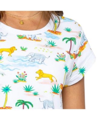 Women's Organic Cotton Jersey Two Piece Short Sleeve Pajama Set