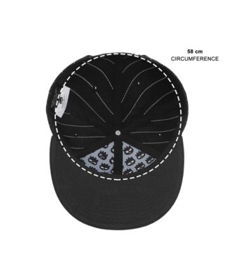 Men's Badtz-Maru Embroidered Character Face Black Striped Poly Wool Baseball Hat