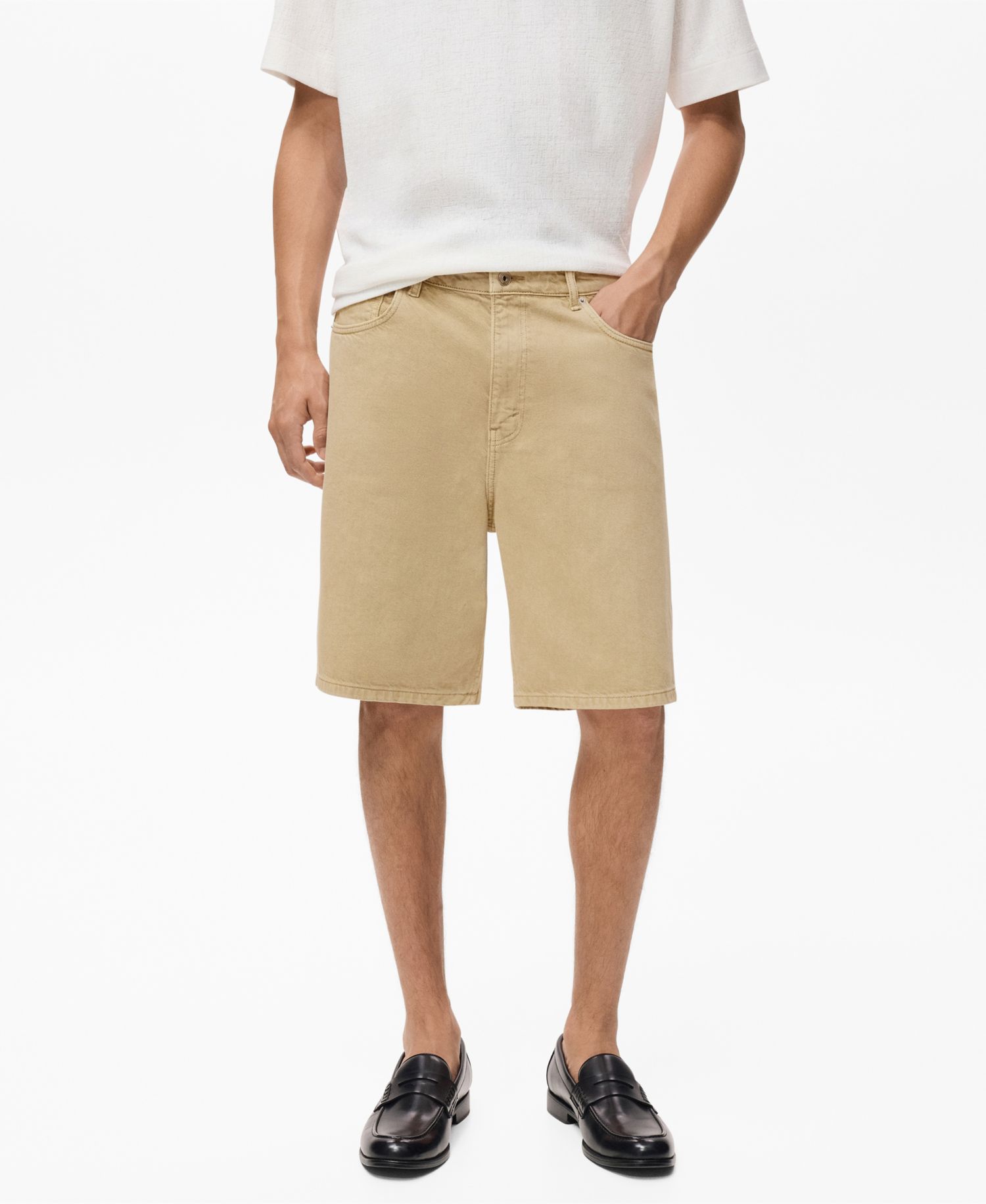 Men's Denim Relaxed-Fit 9.53" Bermuda Shorts