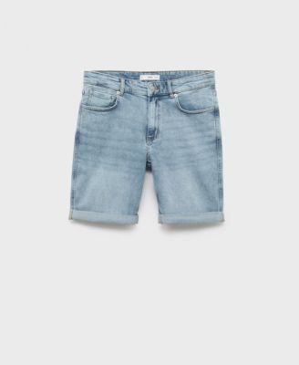 Men's Slim-Fit Denim Bermuda Shorts