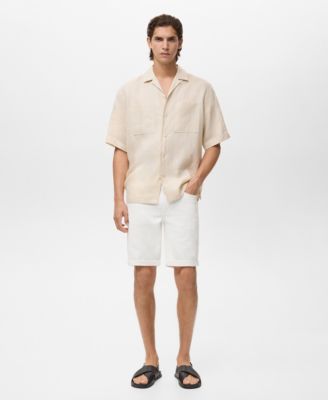 Men's Slim-Fit Denim Bermuda Shorts