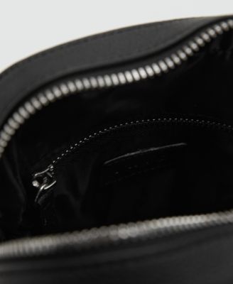 Men's Patent Leather-Effect Shoulder Bag
