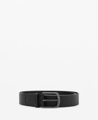MANGO - Men's Pebbled Leather Belt