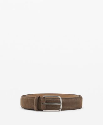 MANGO - Men's Suede Leather Belt