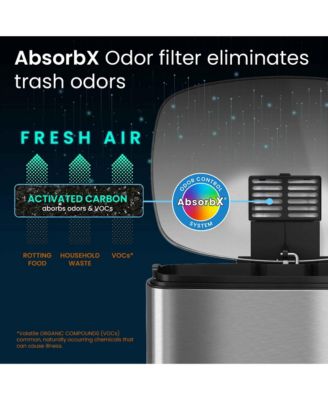 SoftStep Stainless Steel Trash Can with Odor Filter