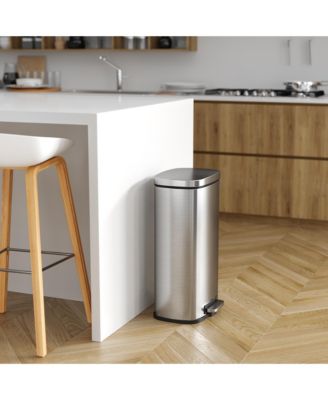 SoftStep Stainless Steel Trash Can with Odor Filter