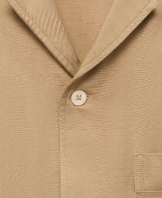 Men's Regular-Fit Linen Blend Shirt