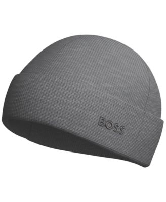 Men's Waffle Logo Detail Beanie
