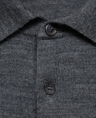 Men's Wool Knitted Polo Sweater