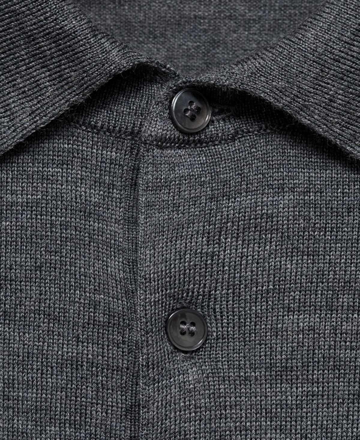 Mango Wool Sweater Polo In Gray