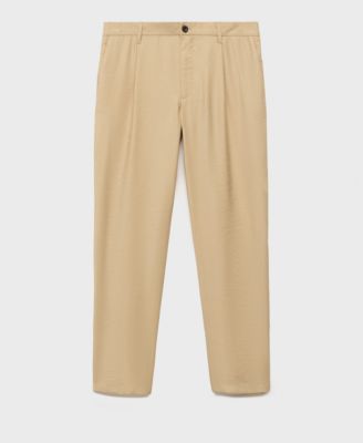 Men's Straight-Fit Pleated Pants