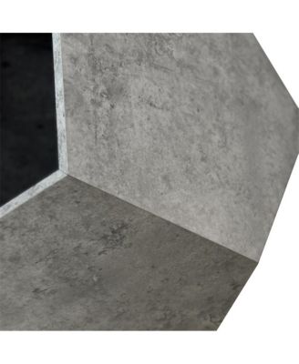 25.98" Pet Carrier Side Table Planter in Cement Gray