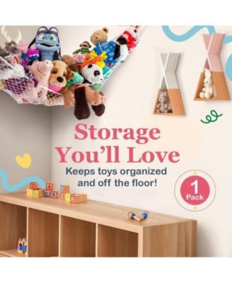 Toddler Stuffed Animal Net Hammock Large Corner Hanging Toy Storage Organizer 1 Pack