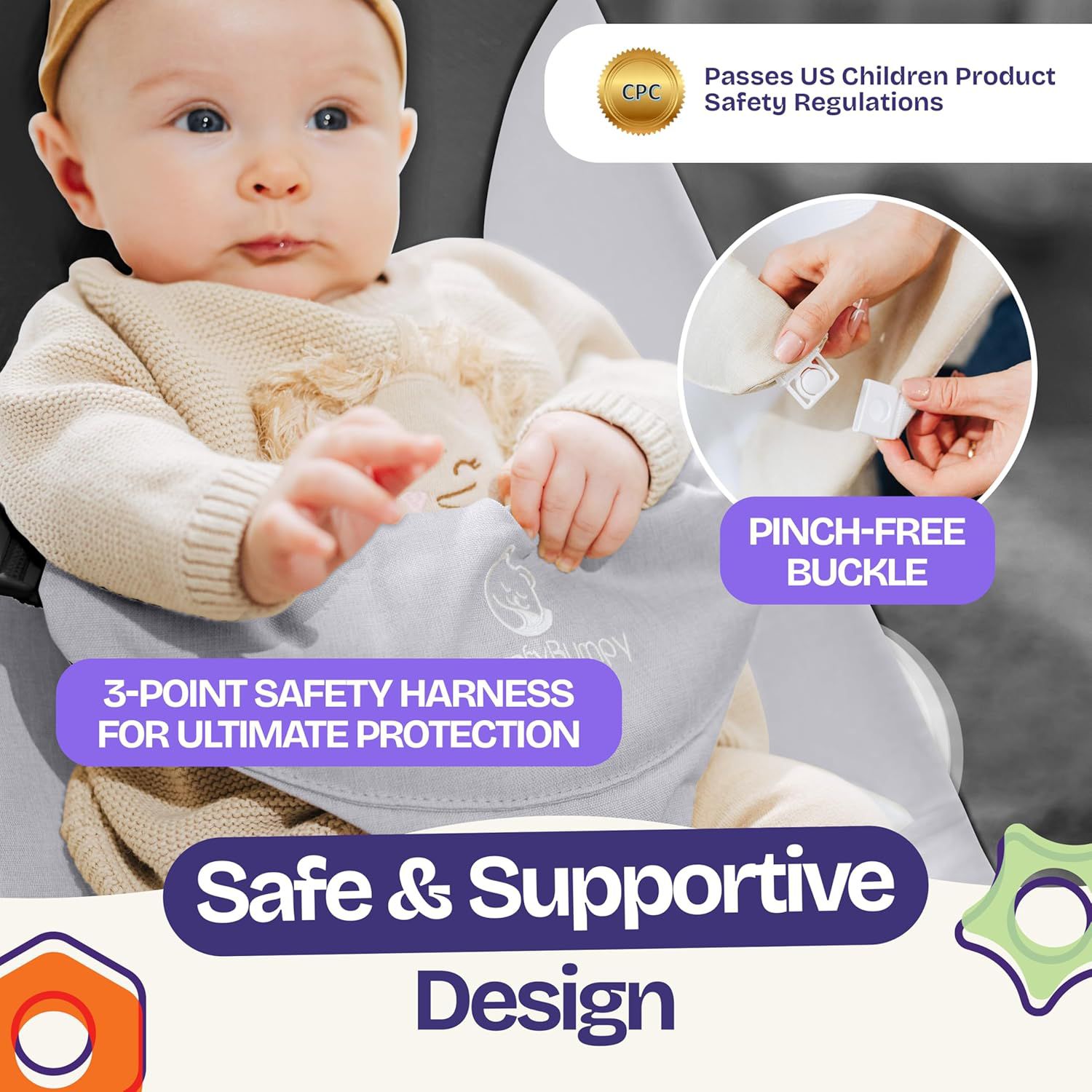 Kids Portable 2 in 1 Bouncer – Versatile Bouncer Chair Bouncer with Ergonomic Support to Use, Oatmeal
