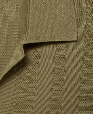 Men's Ribbed Knit Polo Shirt