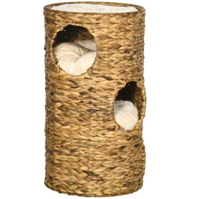 Elevated Cat Tower 3 Hideaways Plush Cushions