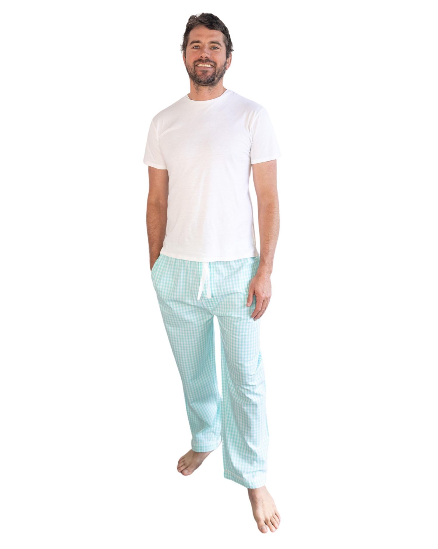 Men's Organic Cotton Poplin Long Pajama Pants