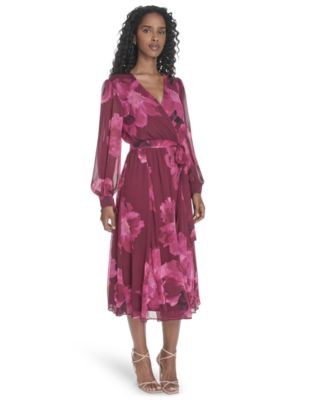 Women's Tie-Sleeve Midi Dress