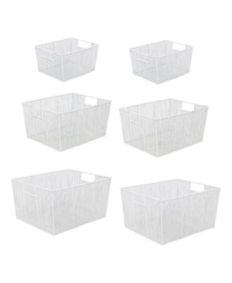 Sutton Modern Glam Handmade Wire Metal Nesting Storage Baskets, (Set of 6)