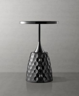 Knoll 16" Metal Round End Table with Pedestal Base