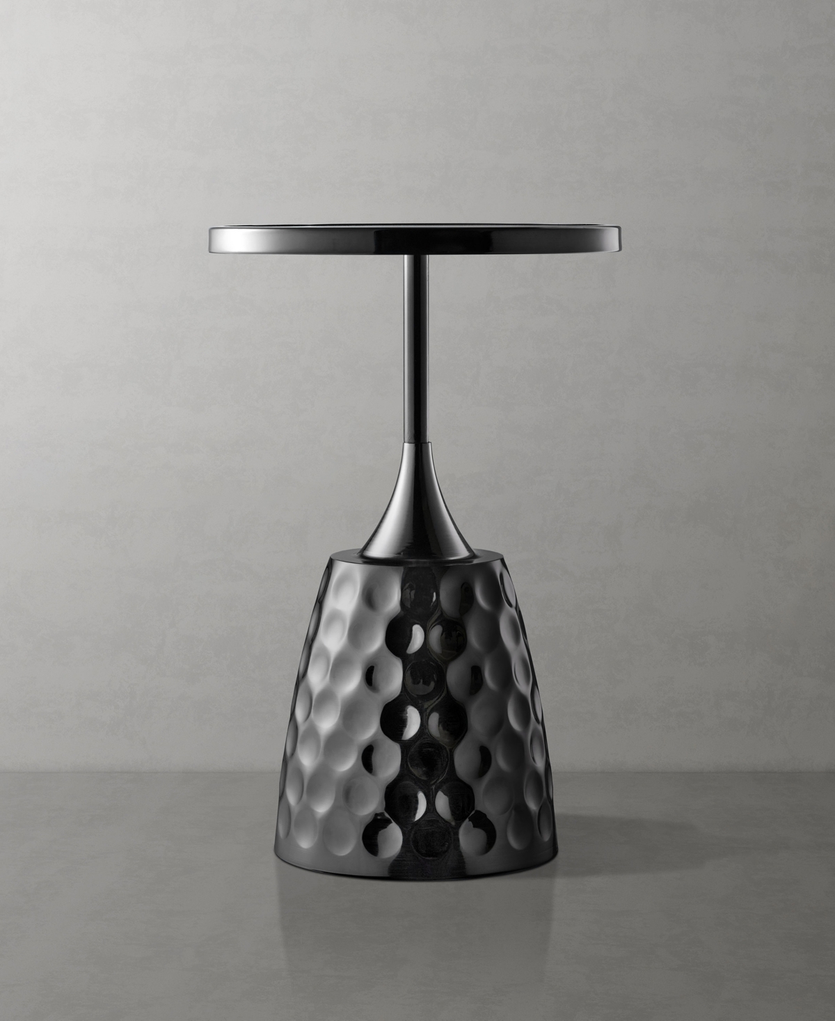 Furniture Of America Knoll 16" Metal Round End Table With Pedestal Base In Black