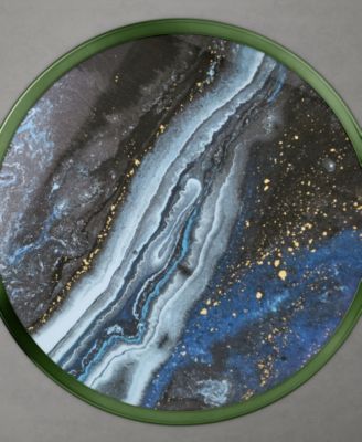 Knoll 16" Metal Round End Table with Pedestal Base