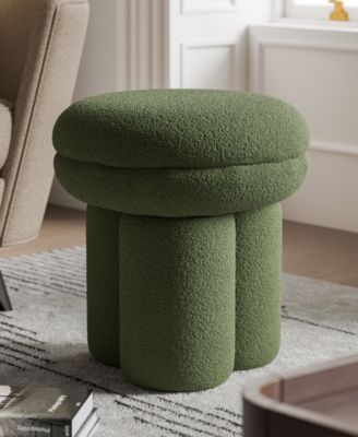 Ronan 18" Mushroom Upholstered Ottoman