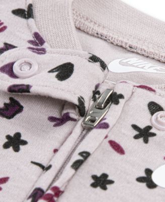 Baby Girls' Printed Crewneck Coverall