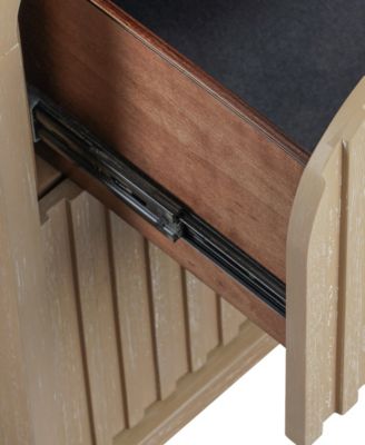 Adrienne 26.5" Solid Wood 2-Drawer Nightstand with USB Ports