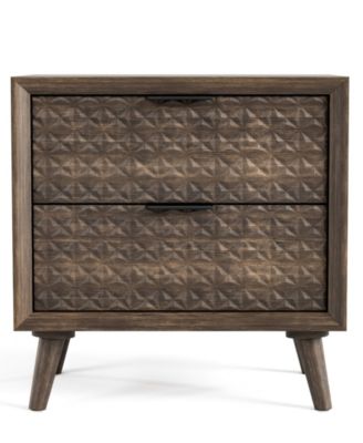 Orelo 24.5" Wood 2-Drawer Nightstand