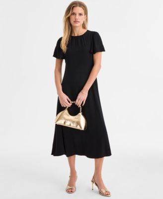 Women's Flutter-Sleeve Midi Dress, Macy's Exclusive