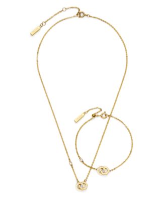 Interlink Gold Tone Stainless Steel Gift Set