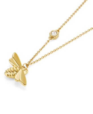 Honey Bee Gold Tone Stainless Steel Necklace