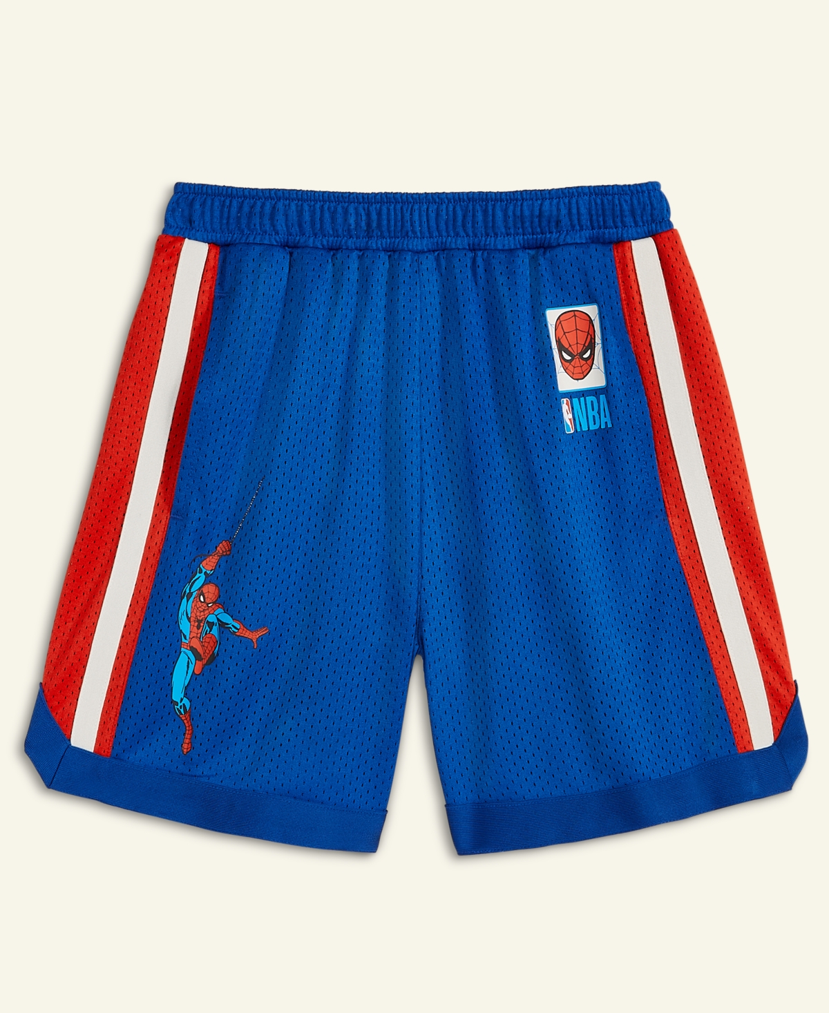 Macy's Marvel X Nba Kids Spider-man Baller Mesh Shorts, Macy's Exclusive In Blue