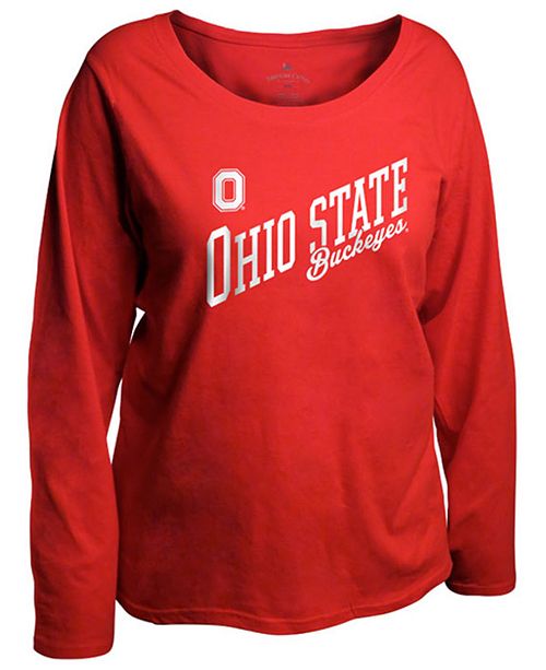 J America Women S Long Sleeve Ohio State Buckeyes Curves Plus Size