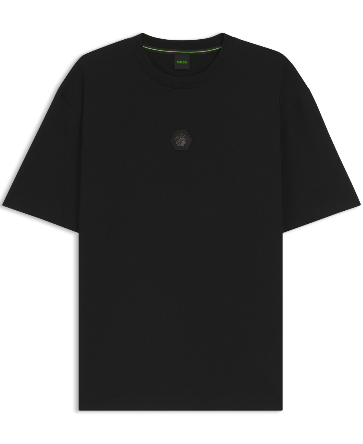 Hugo Boss Boss By  Men's Double B Monogram Cotton-jersey T-shirt In Black