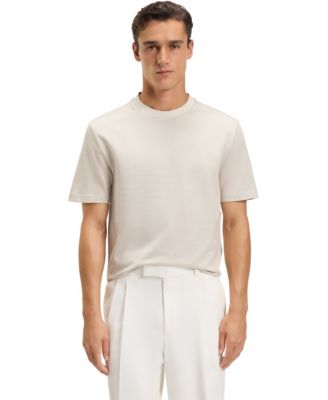 Hugo Boss - BOSS by  Men's Micro Pattern Mercerized-Cotton T-Shirt